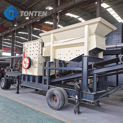 Kamienie górnicze Mobilna przenośna linia kruszenia Diesel Granit Crusher Plant
