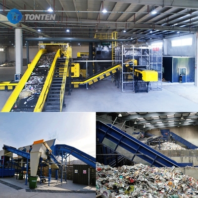 120kw Elektrownia Sorty odpadów gospodarstwa domowego Linia recyklingu dla butelki na napoje spożywcze
