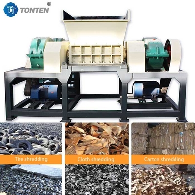 Złom opony żelaza Metalu Shredder Crusher Maszyna puszki podwójny wał Shredding