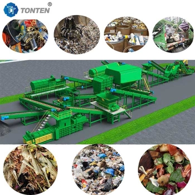 Linia sortowania śmieci gospodarstwa domowego Kuchnia Odpady szklane Recykling Sortowanie