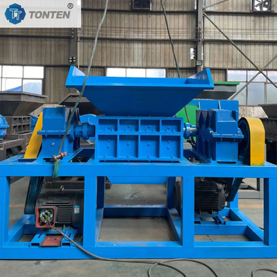 Ciężki podwójny wał Shredder automatyczny drzewa Stalowe szlifowanie Shredder Machine