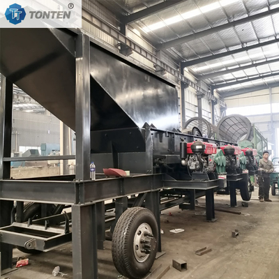Separator gruntu, kamienia, błota, piasku, osadów, separator z przenośnikiem