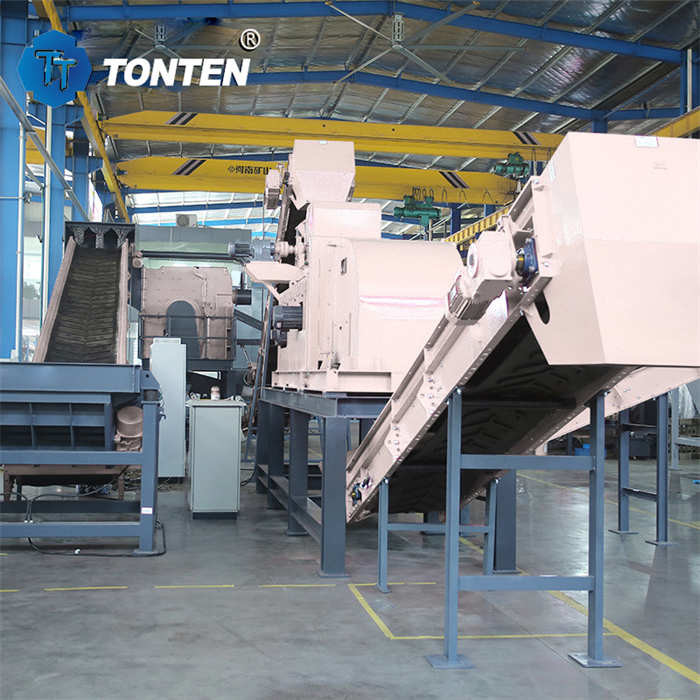 Całkowicie automatyczna linia produkcyjna do sortowania złomu metalu