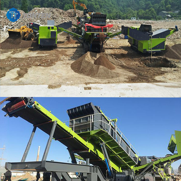 Odpady Kamienie wapniowe Granit Kamień Crusher Maszyna Sorting Line 85kw Na placu budowy