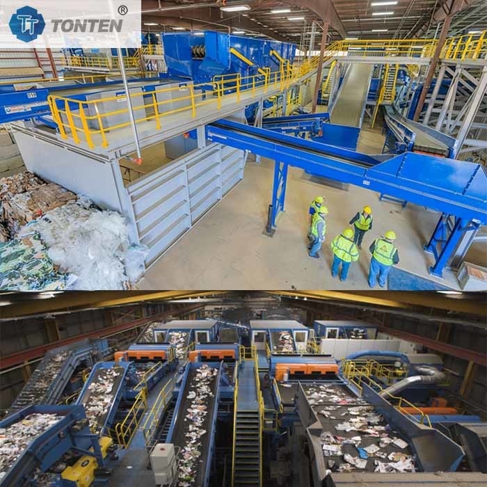 Linia recyklingu odpadów kuchennych Łazienkowa fabryka recyklingu odpadów papieru szklanych